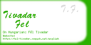 tivadar fel business card