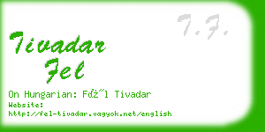 tivadar fel business card